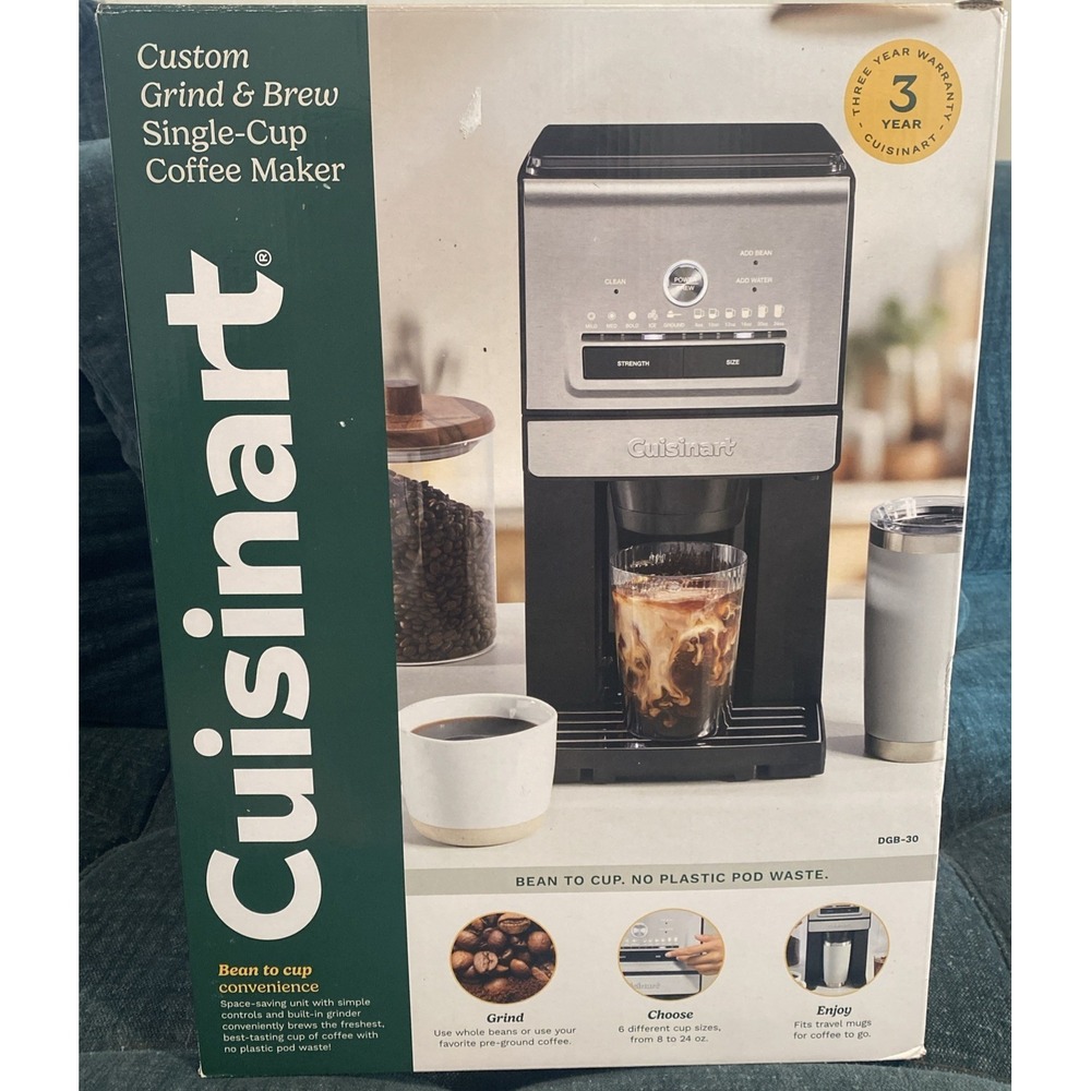 Cuisinart Custom Grind & Brew Single-Cup Coffee Maker DGB-30
